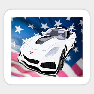 White Vette Sticker